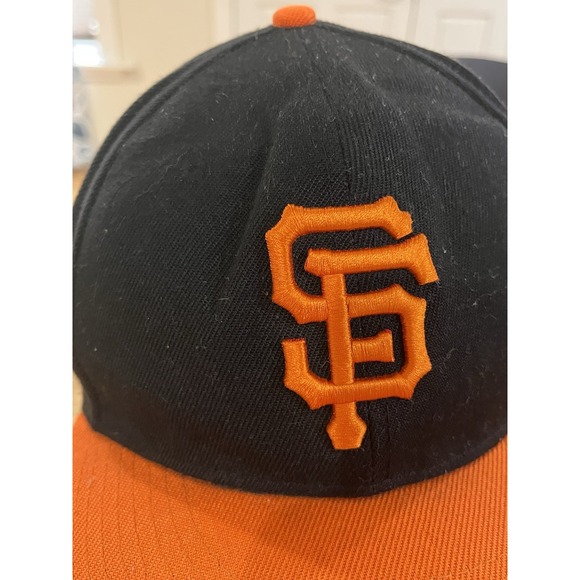 San Francisco Giants Black With Orange Bill Era Era 59fifty Hat / Cap - 7.4 - Picture 2 of 7